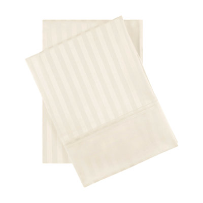 Traditional Egyptian-Like Cotton Sateen Striped Pillowcase Set