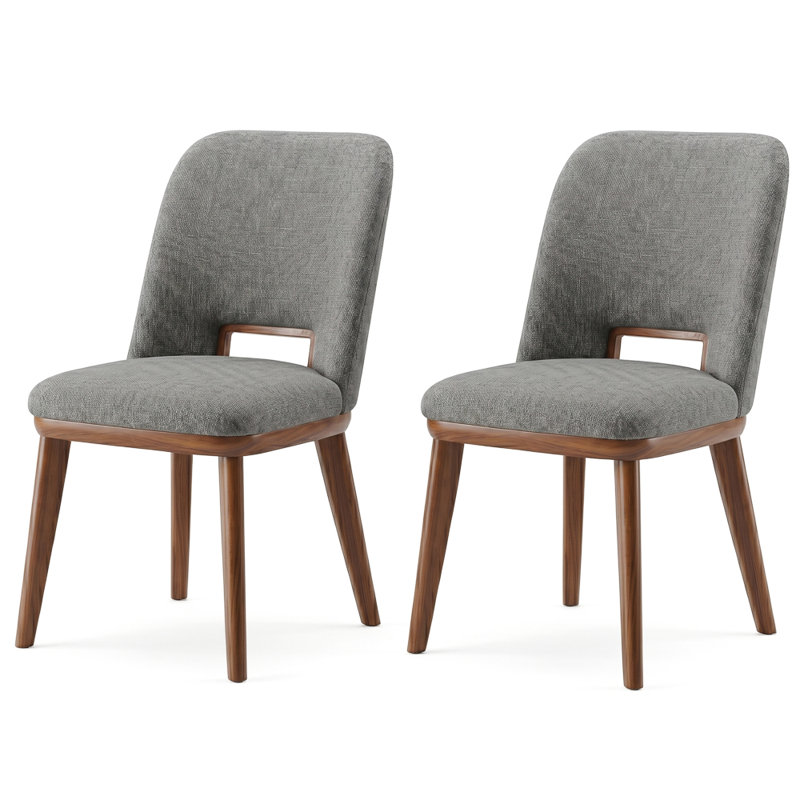 Kyeran 18.7'' H Fabric Upholstered Side Chair, Light Gray