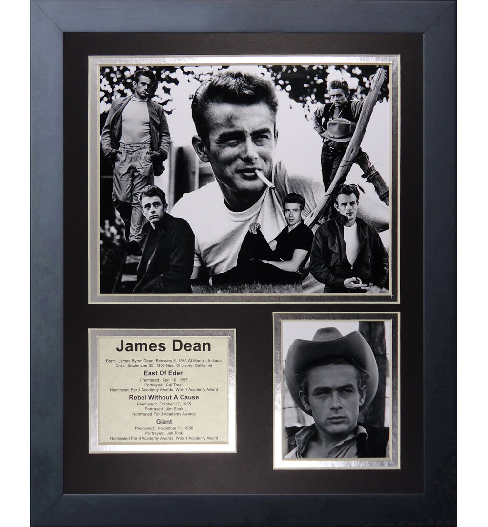 James Dean Framed Photographic Print Legends Never Die