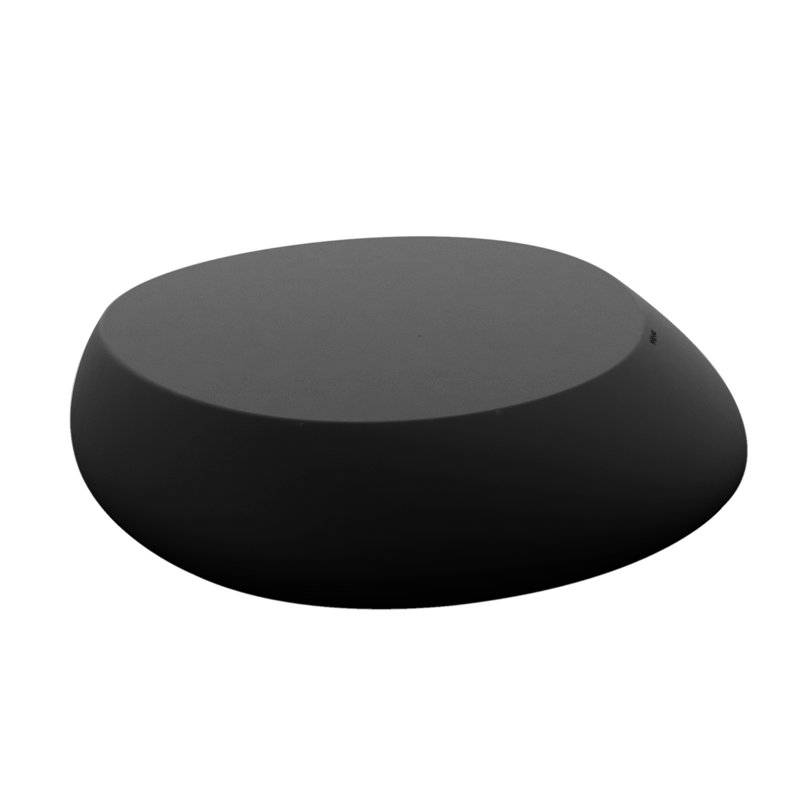 Stone Plastic Coffee Table, Black