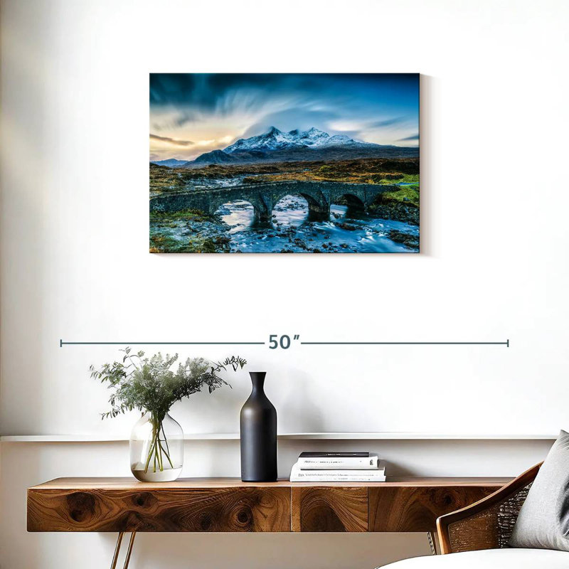 Lilie Sligachan Bridge And Cuillin Hills, 20" H x 30" W
