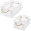 Metal and Solid Wood 2 Piece Decorative Bin Set -1553230219