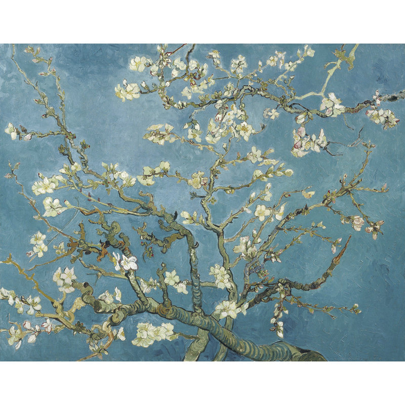 Fleur d'amandier (1890) par Vincent Van Gogh - Peinture, H 30 po x l 45 po x P 0,125 po, Papier