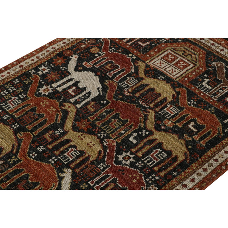 One-of-a-Kind Hand Knotted Area Rug, Rectangle 3'3" x 4'2"