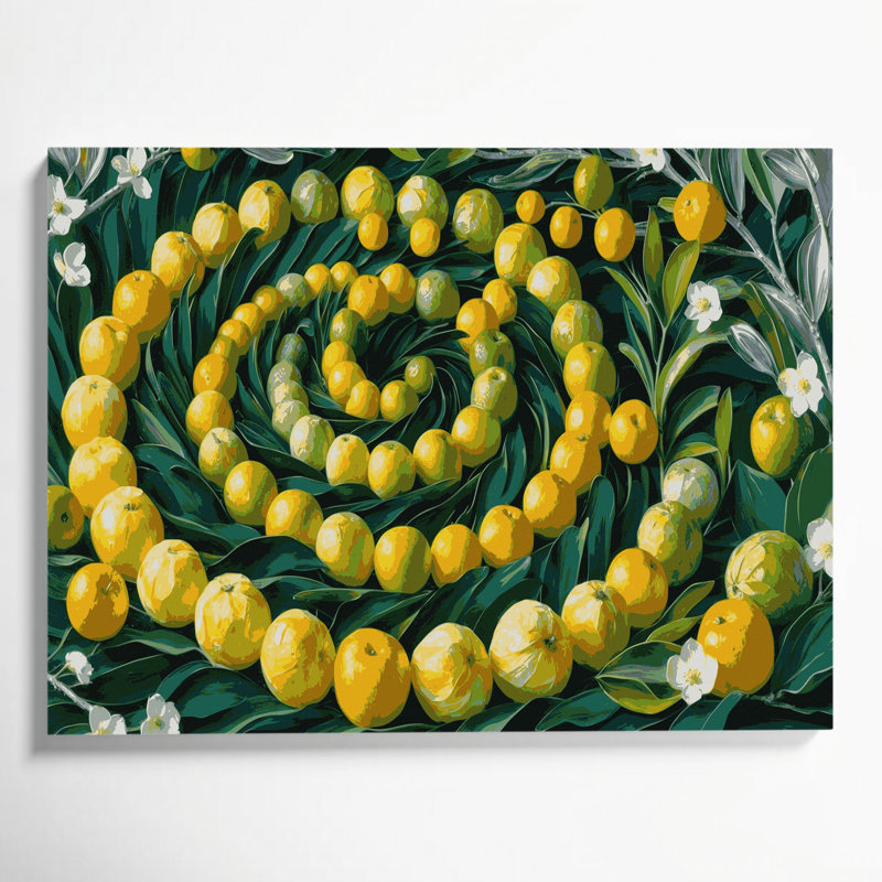 «Fruit Limequat», art mural sur toile vert, H 8 po x l 10 po
