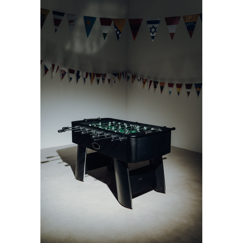 145cm L Foosball Table with Telescopic Rods, Black