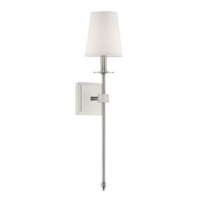 Applique murale à 1 lumière à intensité variable en nickel satiné Barrett