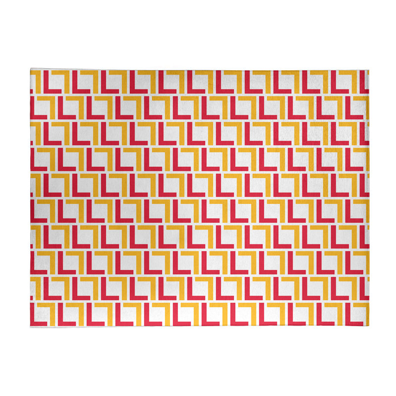 Geometric Indoor Rug, Rectangle 5' x 7'