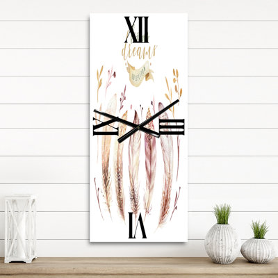 Horloge murale Vibrant Feathers