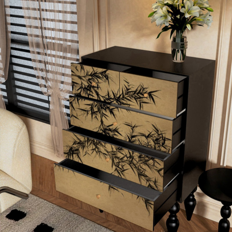 Commode d'appoint en bois massif Retro Simple