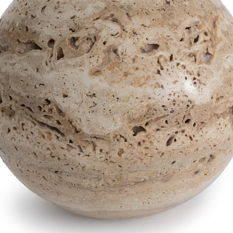 Sloane Beige Travertine Round Bookend Set