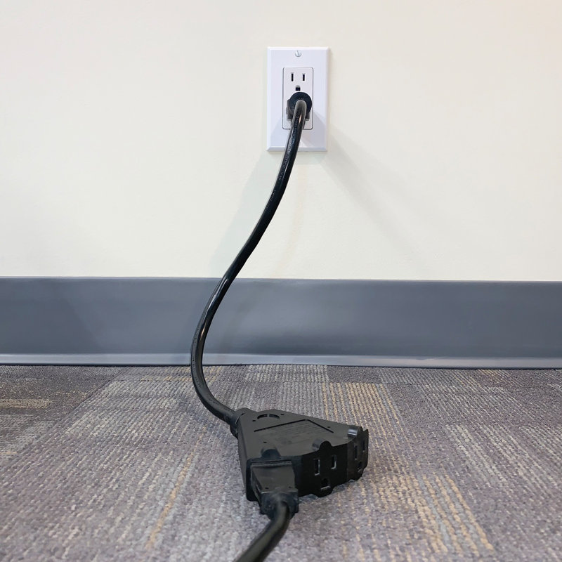 STANLEY® 3-Outlet Power Block 2 With Extension Cord, 2-Ft., Black