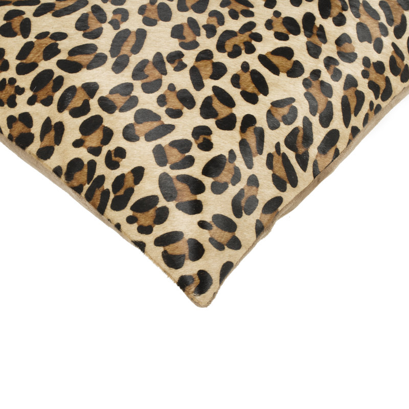 Exotic Safari Leopard Cheetah Velvet Square Throw Pillow, 18"