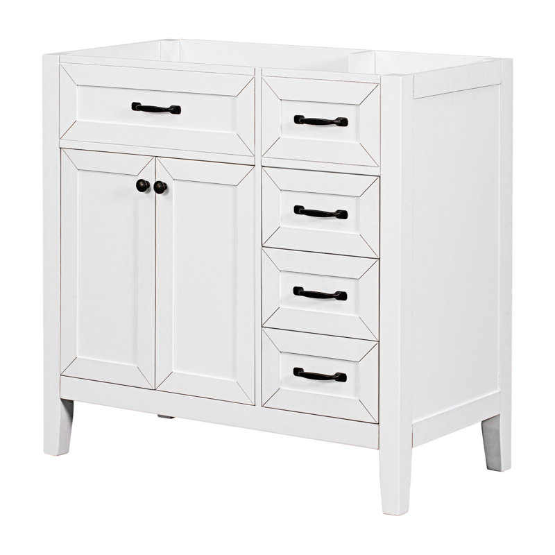 Base de meuble-lavabo simple seulement, Blanc