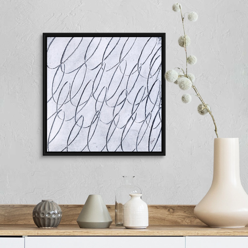 "Contenu IV" par Jason Jarava - Impression sur toile, Cadre flottant noir, H 18 po x l 18 po x P 1,75 po