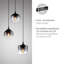 Natalina 3 - Light Matte Black Cluster Pendant