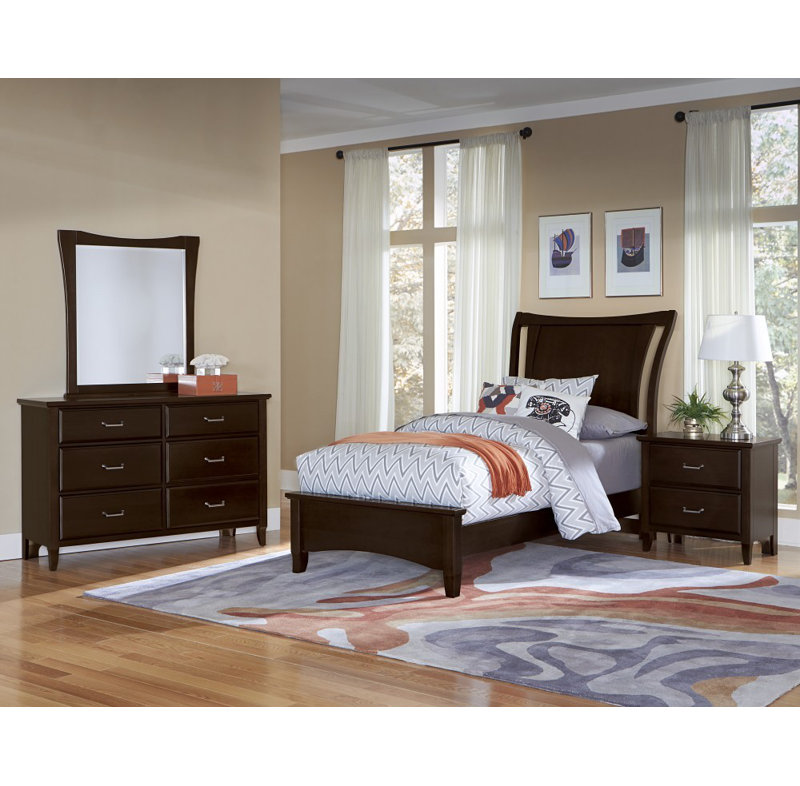 Ensemble de chambre à coucher personnalisable à profil bas Commentary