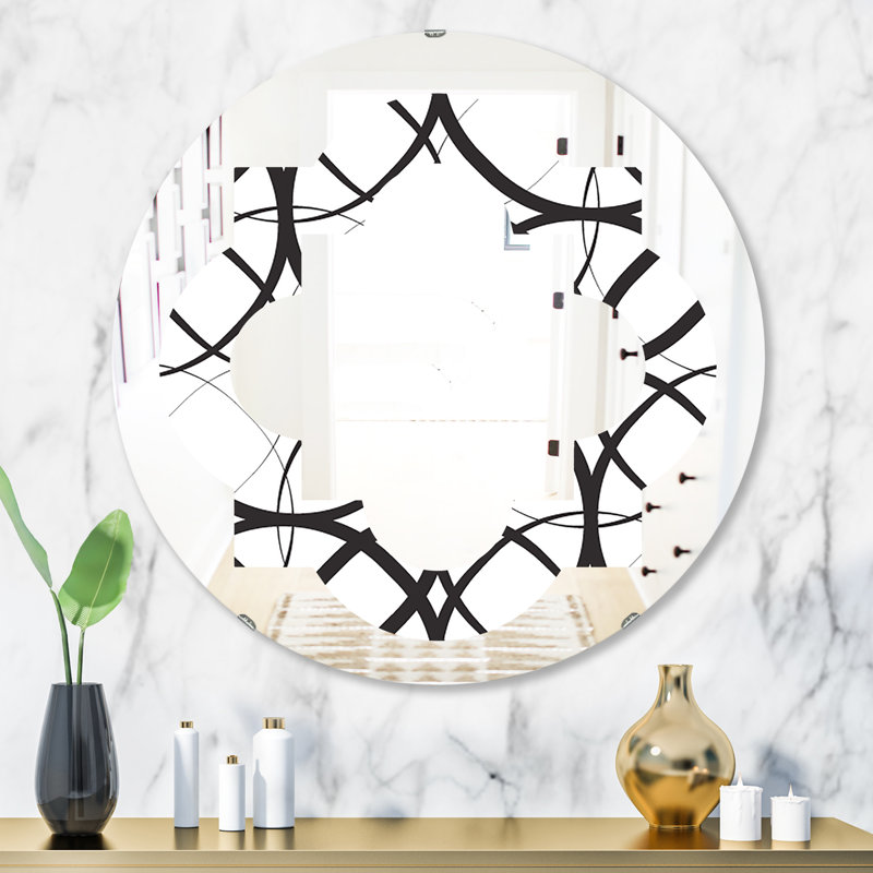 Miroir mural Quatrefoil, H 31,5 po x l po