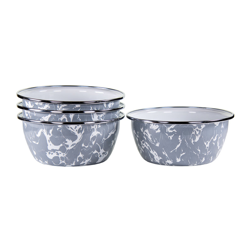24 Oz. Salad Bowl, Gray Swirl