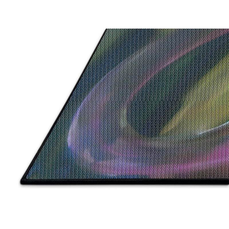 Tapis tissé à la machine multicolore, Rectangle 8 pi x 12 pi