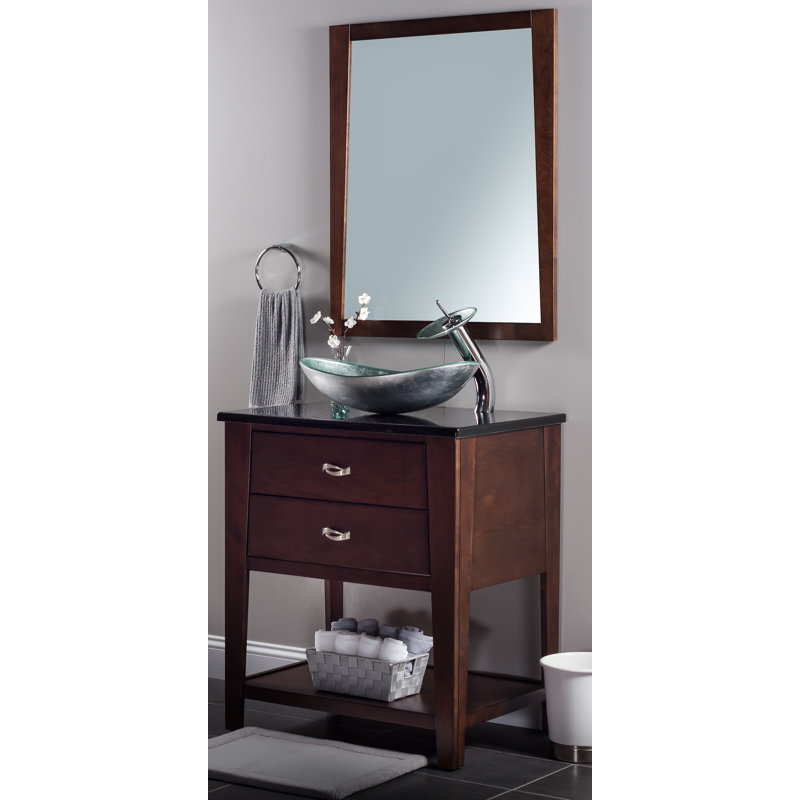 Lavabo de salle de bain vasque ovale en verre avec robinet Argento, Chrome