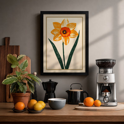 Daffodil Study Botanical - Framed Print