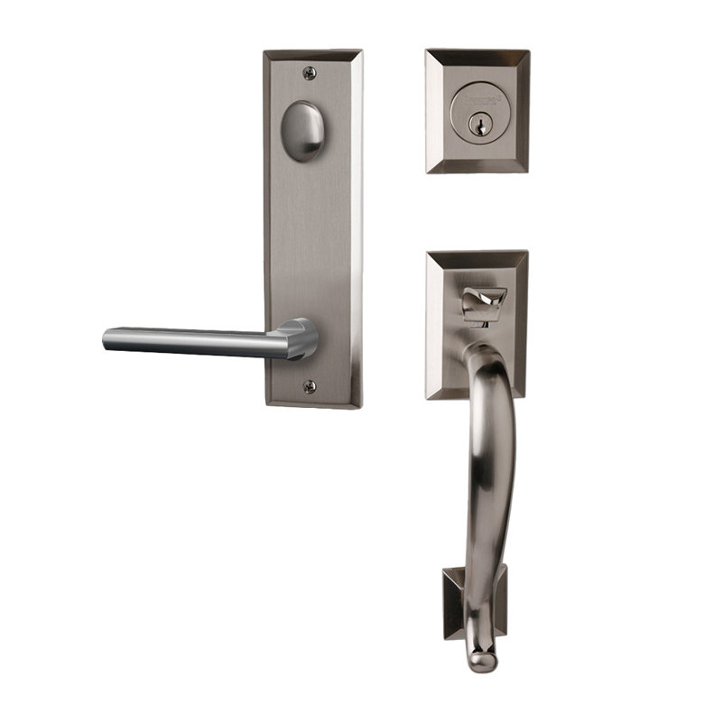 Ensemble de poignées Savannah avec levier Delray en nickel satiné Bravura 913-839 - L, Nickel satiné, Gauche