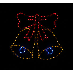 Animated Bell With Ribbon Holiday Lighted Display