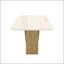 Table de salle à manger 6 places de style italien avec plateau en verre peint et base en bois élégante-571644006-571644004