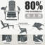 Chaise Adirondack pliante et réglable en PEHD Celese avec repose-pieds-806725153