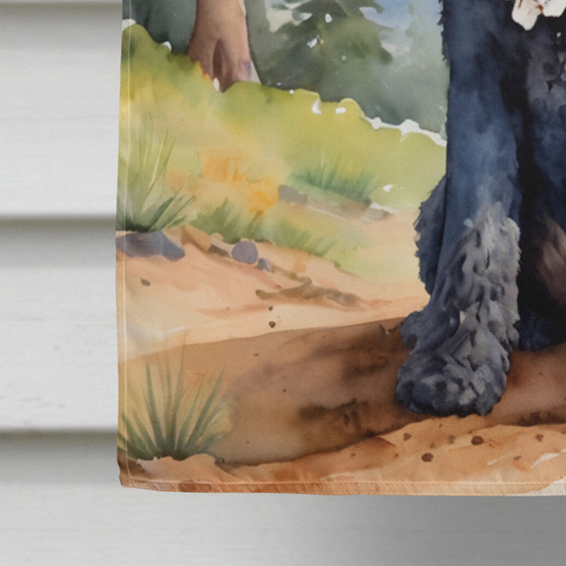 Drapeau Cowboy Welcome House, Chien d'eau portugais