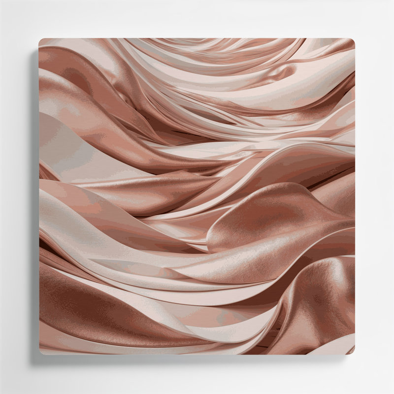 Paysage abstrait, art mural gris en métal 9, 12" H x 12" W