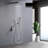 Oil-Rubbed Bronze Shower Faucet With 10" Rainfall Head And Handheld Wand For Bathroom In Tone Wall Mounted-122411819