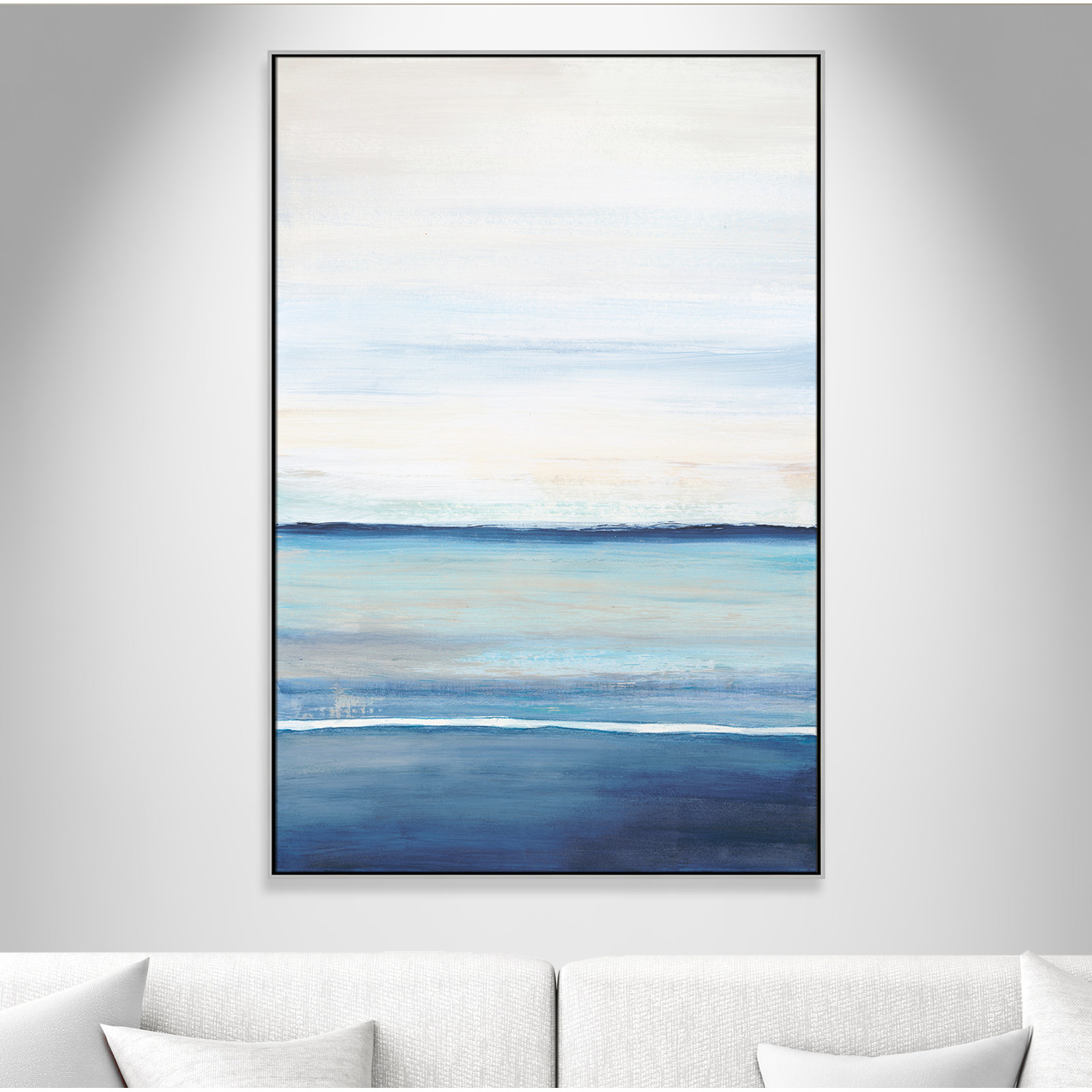 Emmit "Distant Whispers" Print by Filippo Ioco, Silver Framed Canvas, 61.5" H x 41.5" W x 2" D