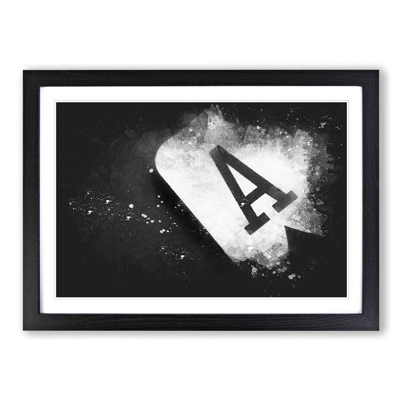The Ace of Spades - Framed Print, Black Framed, 33cm H x 45cm W x 2cm D