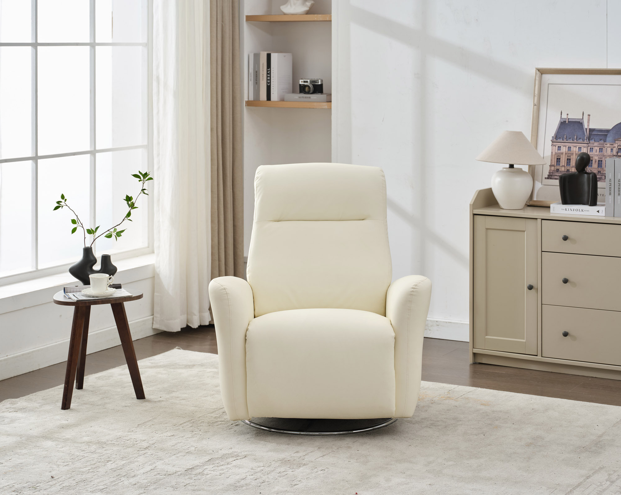 Ebern Designs Swivel Glider Recliner Chair, 270 Power Recliner Rocking ...