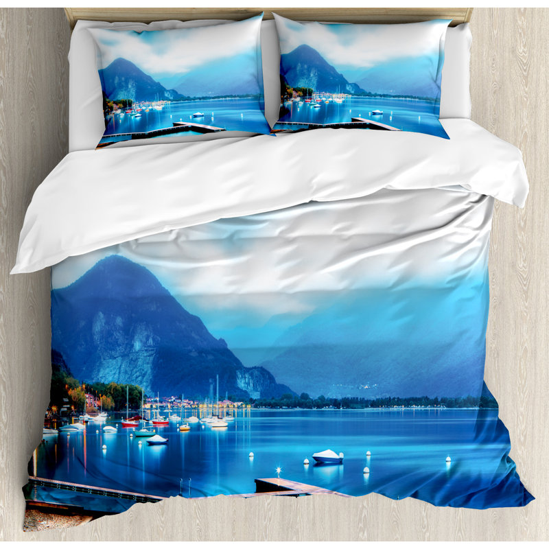 Scenery House Coastal Polyester Duvet Cover, King
