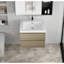Meuble-lavabo flottant avec lavabo 30 po, compartiment mural, comptoir en résine, tiroirs à fermeture en douceur, lavabo gris cendré de 30 po, casier à tiroir contemporain, fermeture discrète