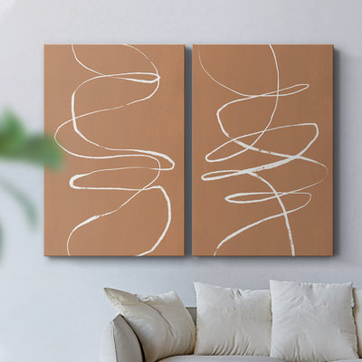 Terracotta Drift I-Premium Gallery Wrapped Canvas -Ready to Hang