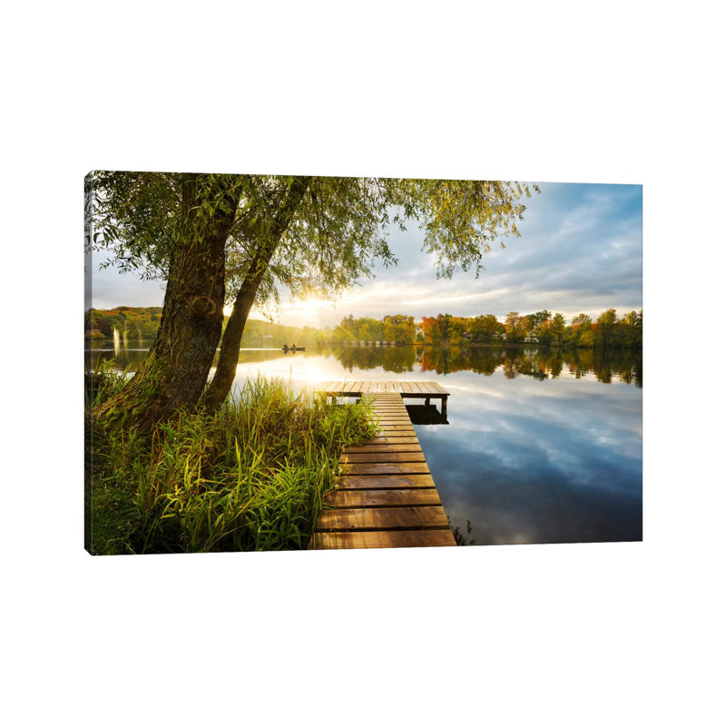 «Autumnal Morning» par Stefan Hefele - reproduction de photo, H 18 po x l 26 po x P 1,5 po, Toile tendue
