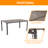 Plastic/Resin Patio Dining Table backyard metal frame