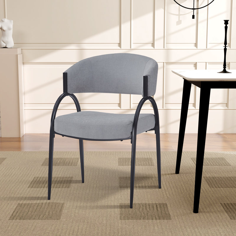 Chaise rembourrée de 22,48 po de largeur, Gris