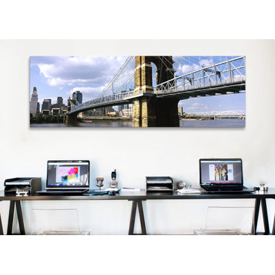 " John A. Roebling Suspension Bridge Across The Ohio River, Cincinnati, Hamilton County, Ohio, USA #2 " by Panoramic Images