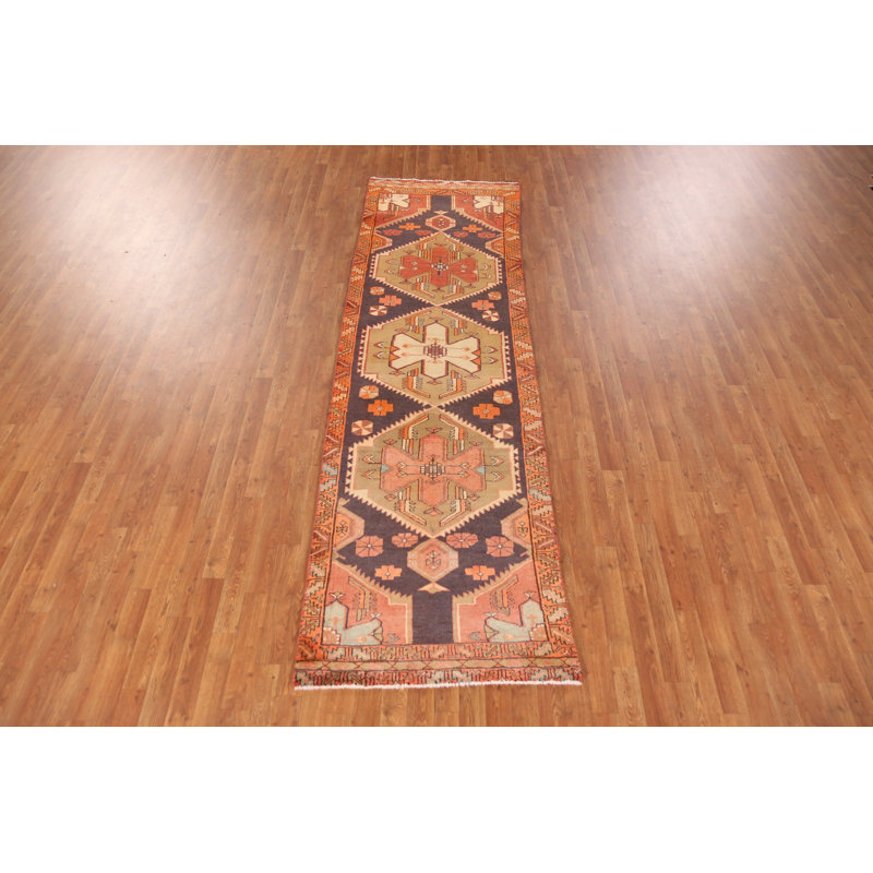 Geometric Traditional Runner Rug 3x10