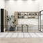 Barrière de 150 po en métal. Barrière de jeu à 6 panneaux, réglable pour les escaliers de maison, foyer, arbre de Noël. Arbre de clôture configurable, foyer. Réglable,