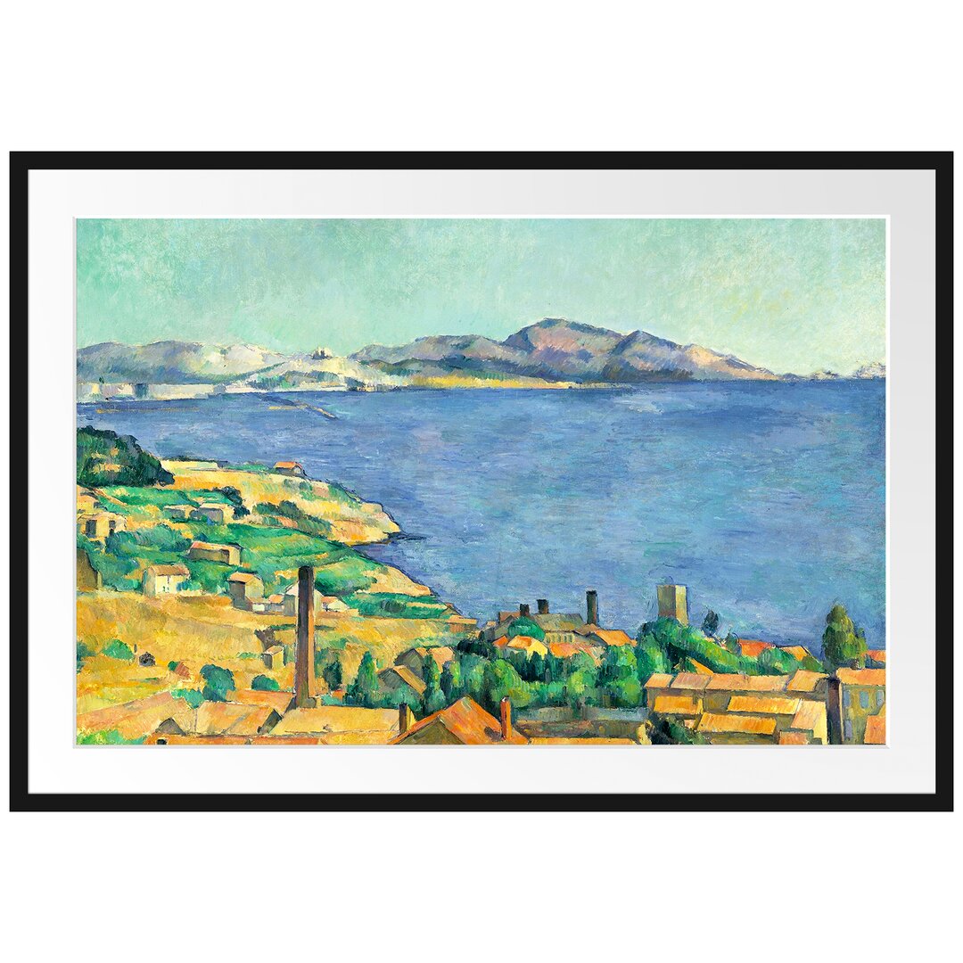 Gerahmtes Leinwandbild Der Golf von Marseilles von Paul Cézanne