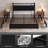 Bed Frame With 2-Tier Storage Headboard, Metal Platform Bed Frame With 4 Storage Drawers, Built In Charging Station And LED, Metal Support/No Box Spring Needed, Black-41797376-41797377