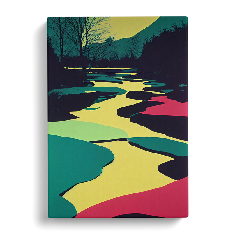 Colourful Stream - Wrapped Canvas, 60cm H x 40cm W x 3cm D
