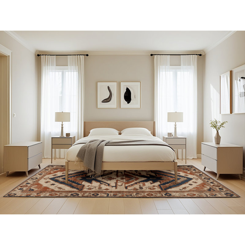 Tapis brun lavable à la machine, Rectangle 5 pi x 8 pi