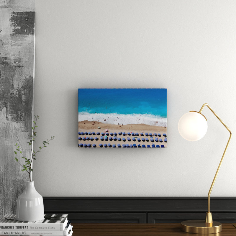 Umbrella Rows - Wrapped Canvas Print, 30 cm H x 45 cm W x 3.81 cm D